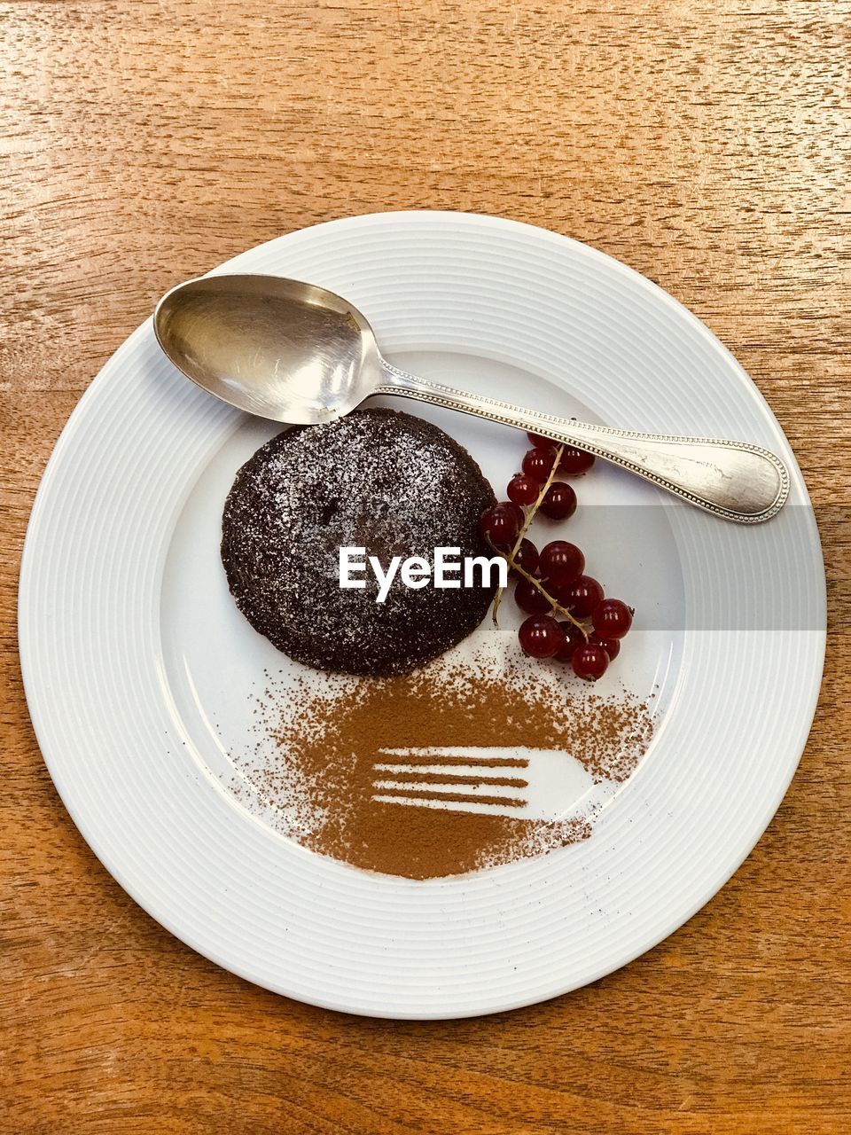 HIGH ANGLE VIEW OF DESSERT SERVED ON TABLE