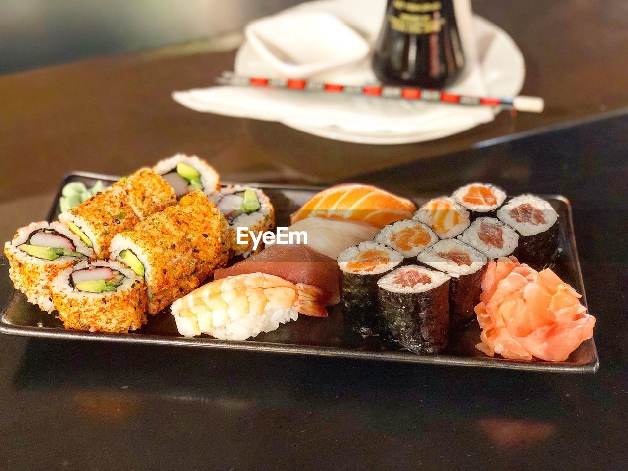 SUSHI SERVED ON TABLE