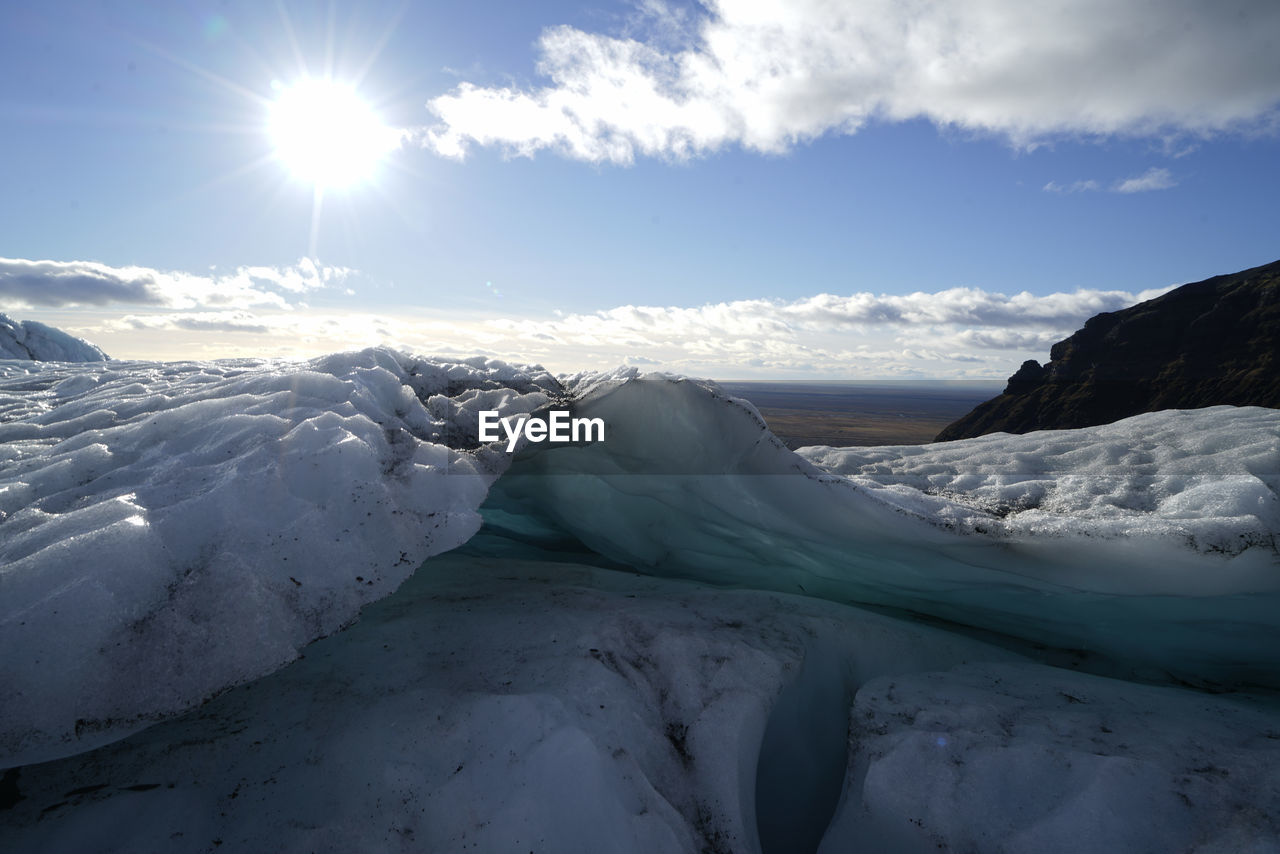 Glacier ice in skaftafel national park