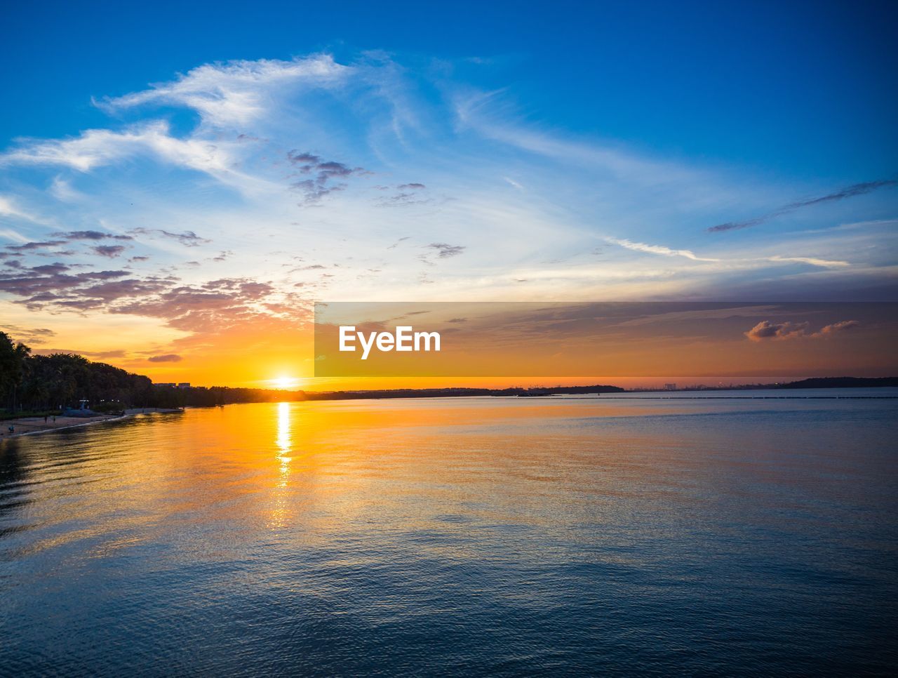 SCENIC VIEW OF SEA DURING SUNSET