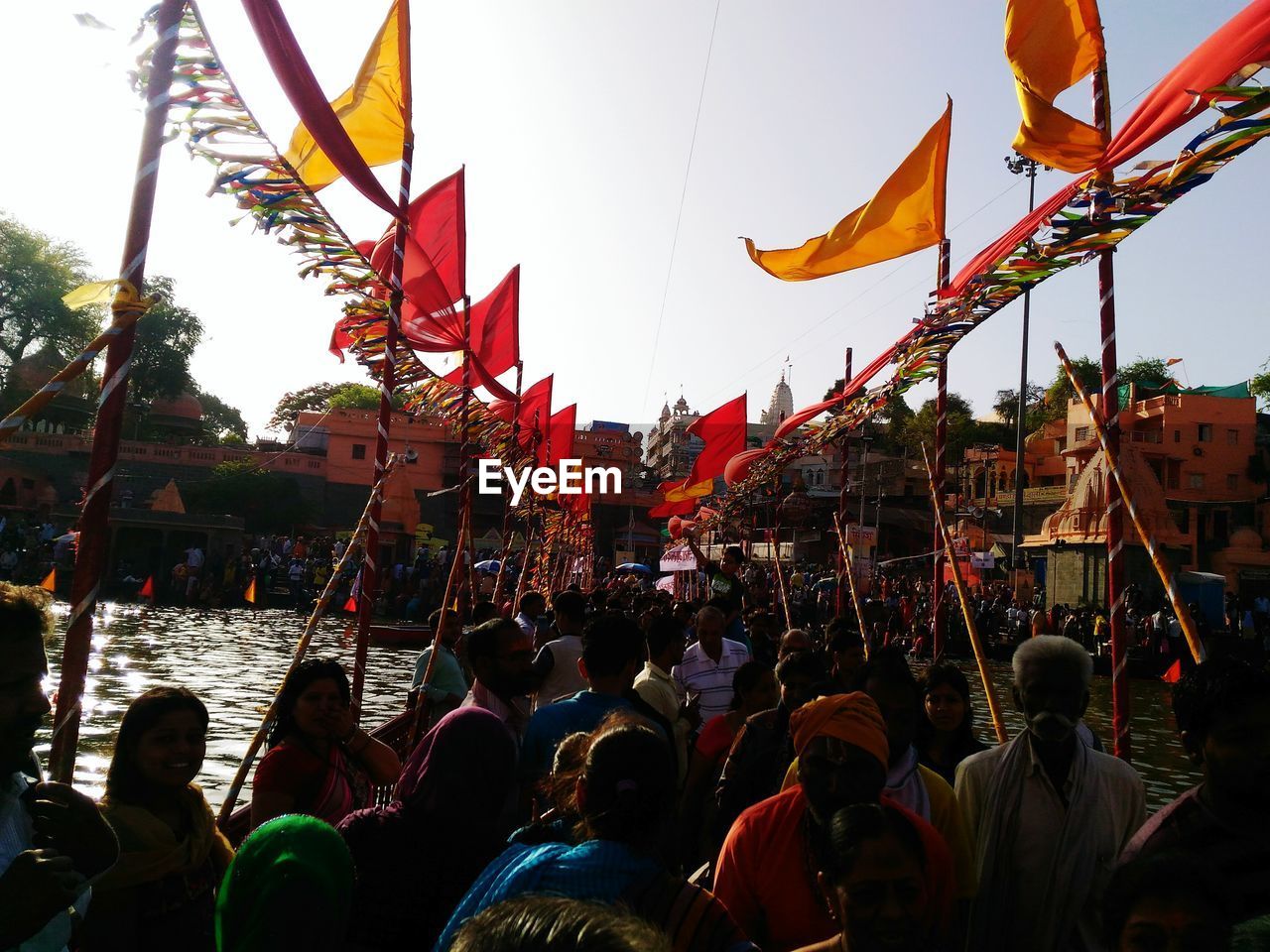 Group of people by water