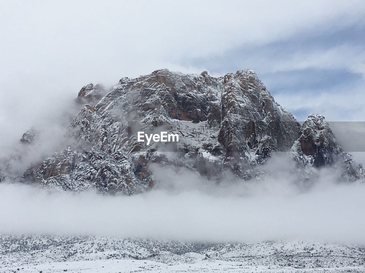 Snow covered mountain against sky