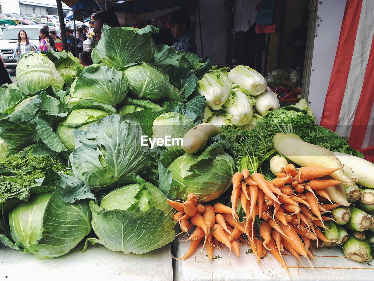 VEGETABLES IN MARKET STALL
