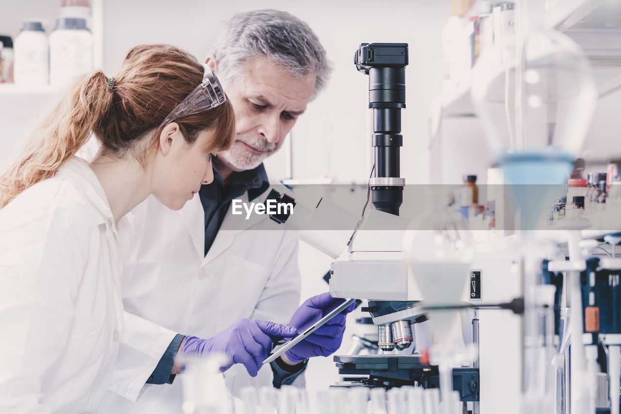 female scientist working at clinic