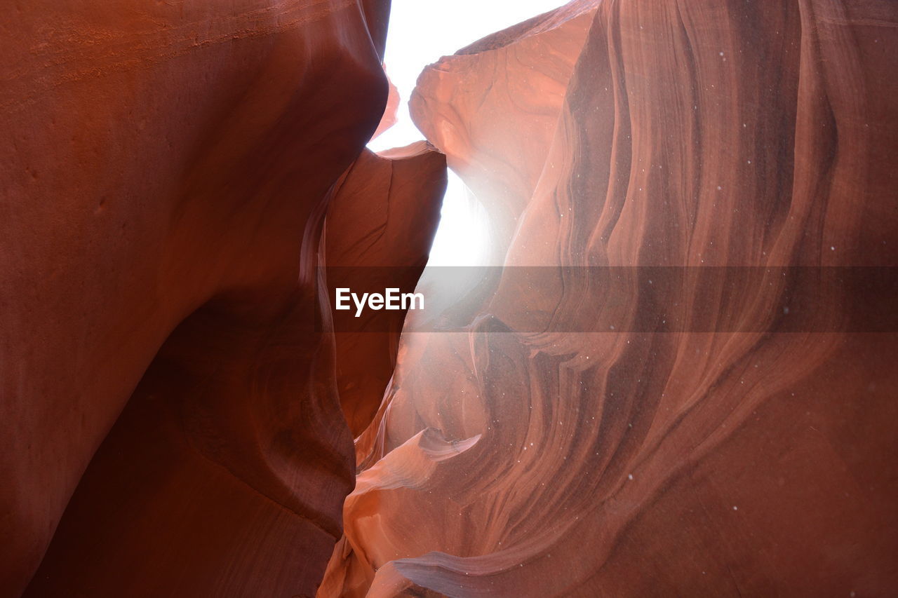 Low angle view of rock formation