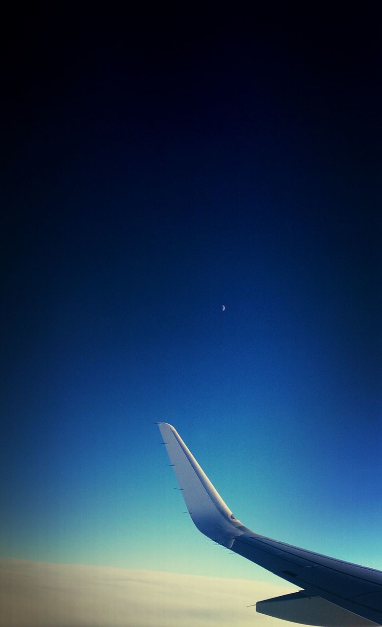 Aerial view of sky at dusk