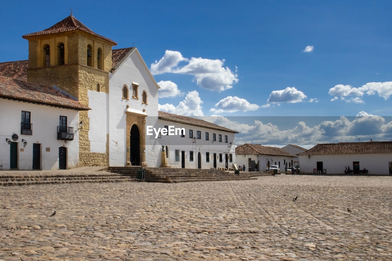 Main square of villa de leyva city located on the boyaca department in colombia