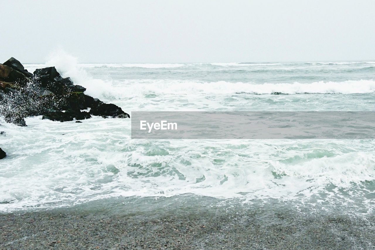 VIEW OF SEA AGAINST CLEAR SKY