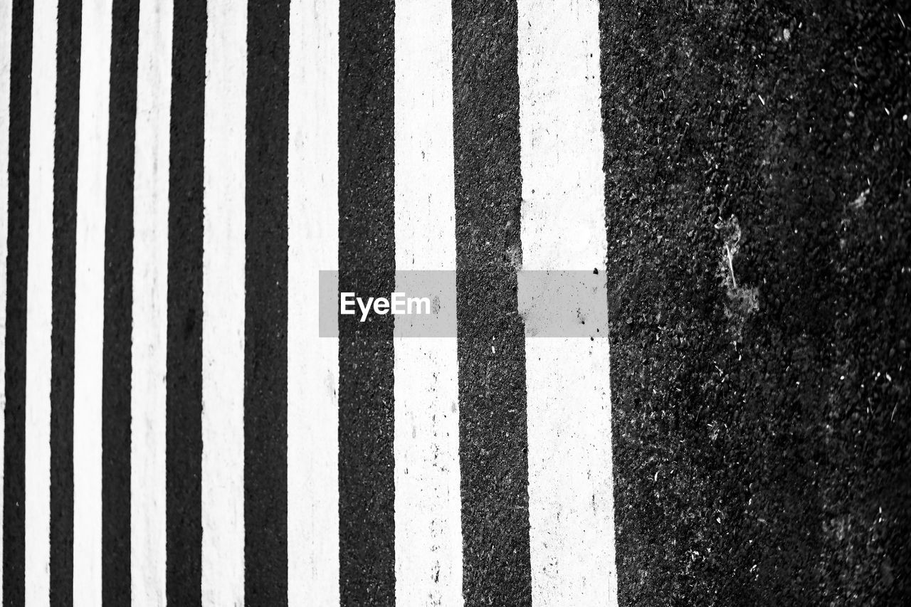 High angle view of zebra crossing