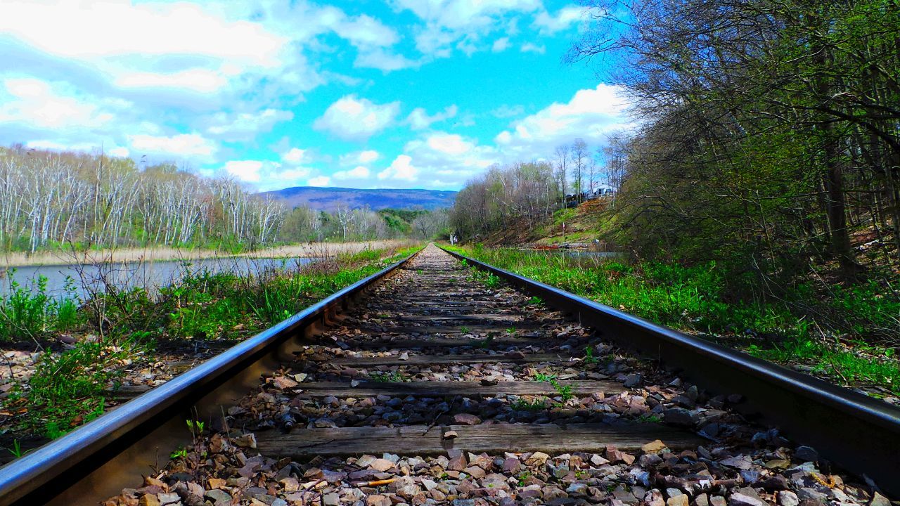 VIEW OF RAILROAD TRACKS