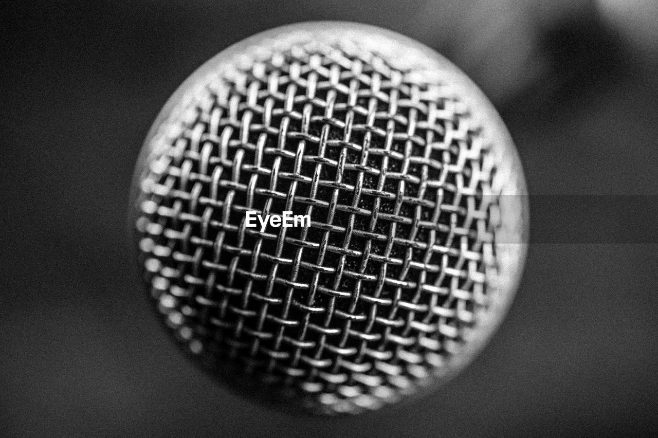 Close-up of microphone