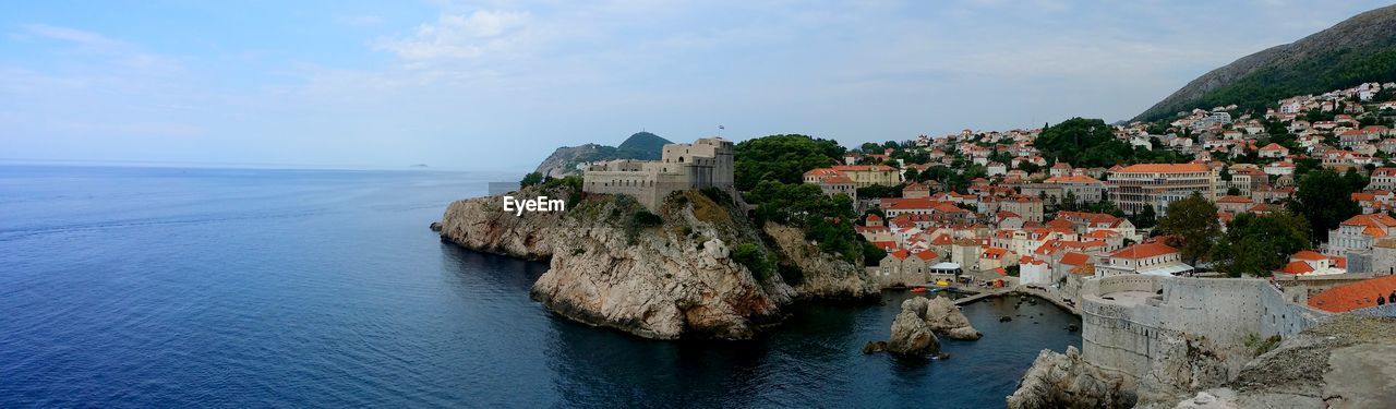 Panoramic view of sea against sky