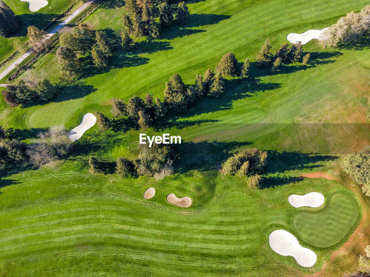 Aerial view of the golf course