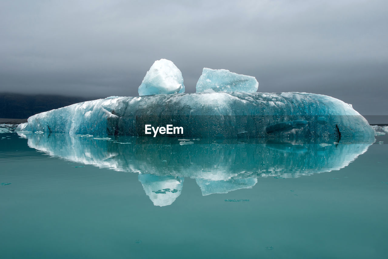 Scenic view of frozen lake