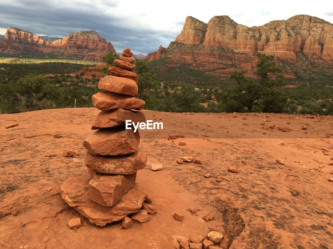 STACK OF ROCK ON LAND