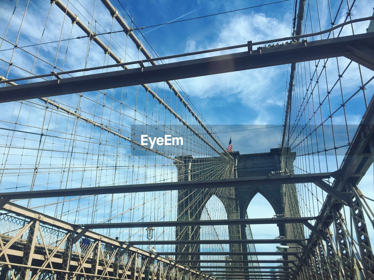 Brooklyn bridge against sky