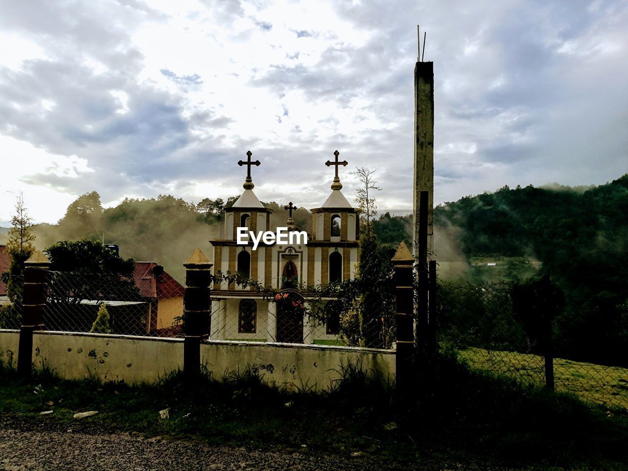 TEMPLE AGAINST SKY