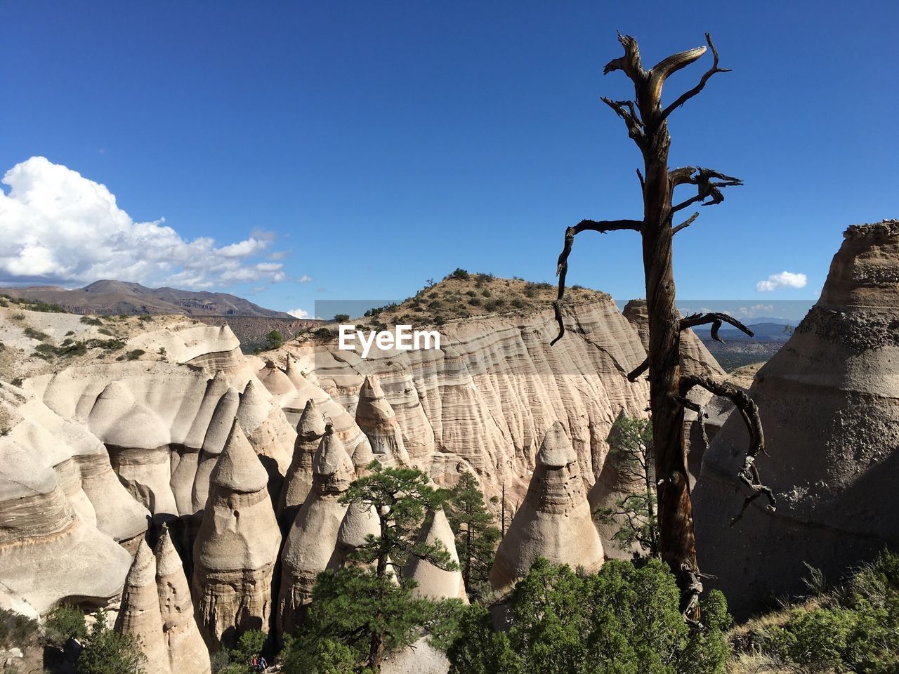 Panoramic view of canyon against sky