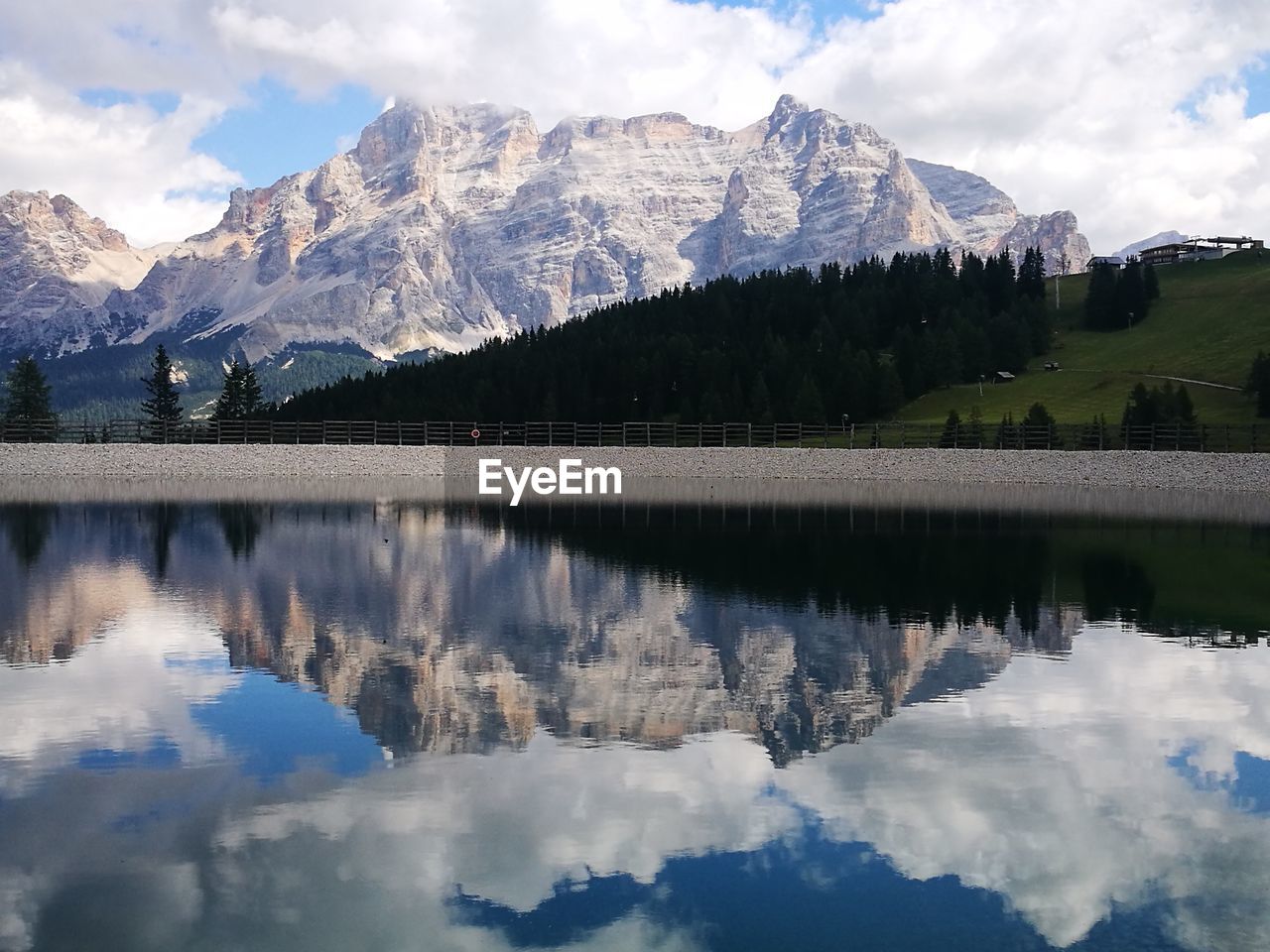 REFLECTION OF CLOUDS IN LAKE