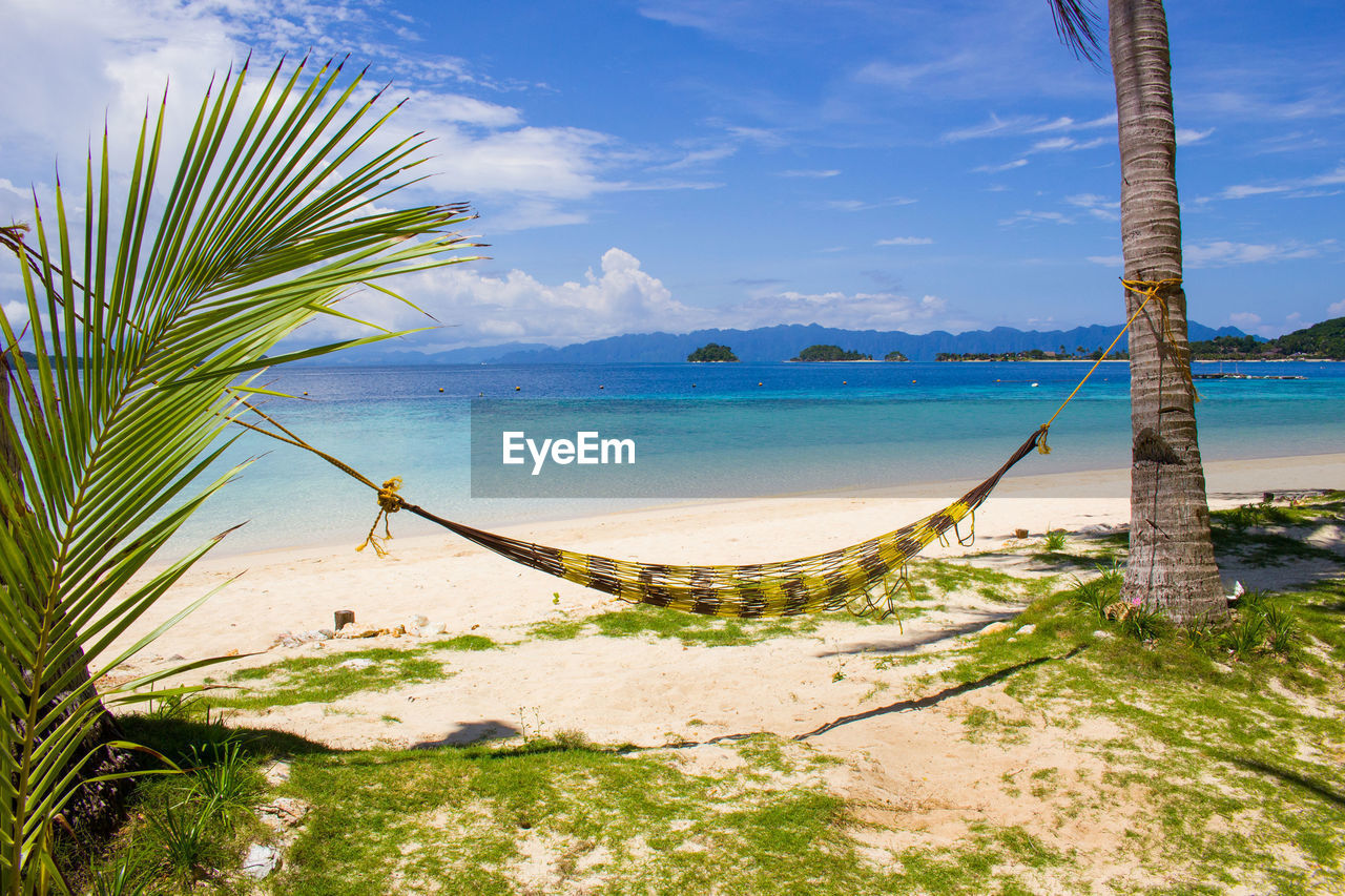 Hammock on calm beach