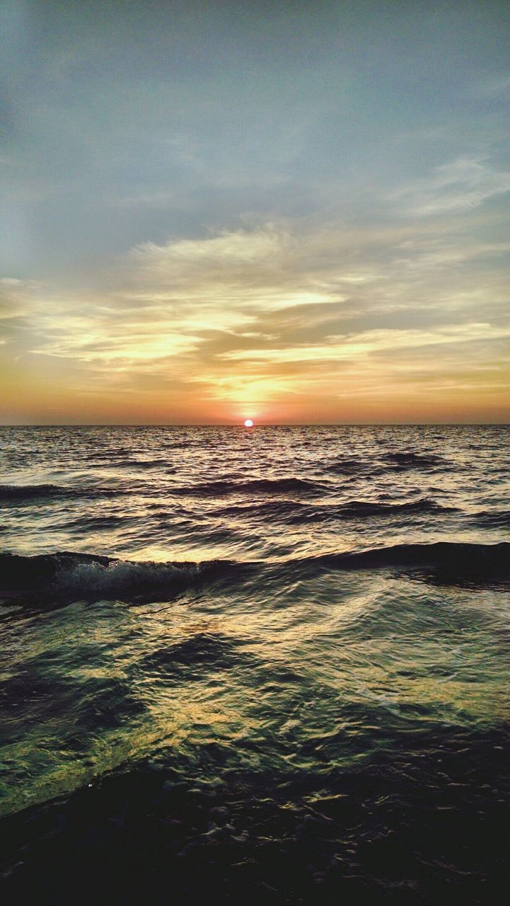 VIEW OF SEA AT SUNSET