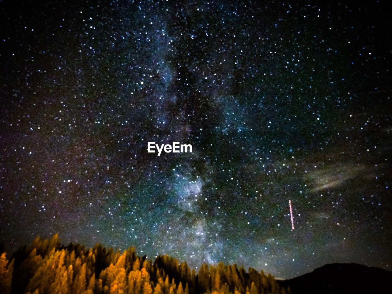 Star field against sky at night