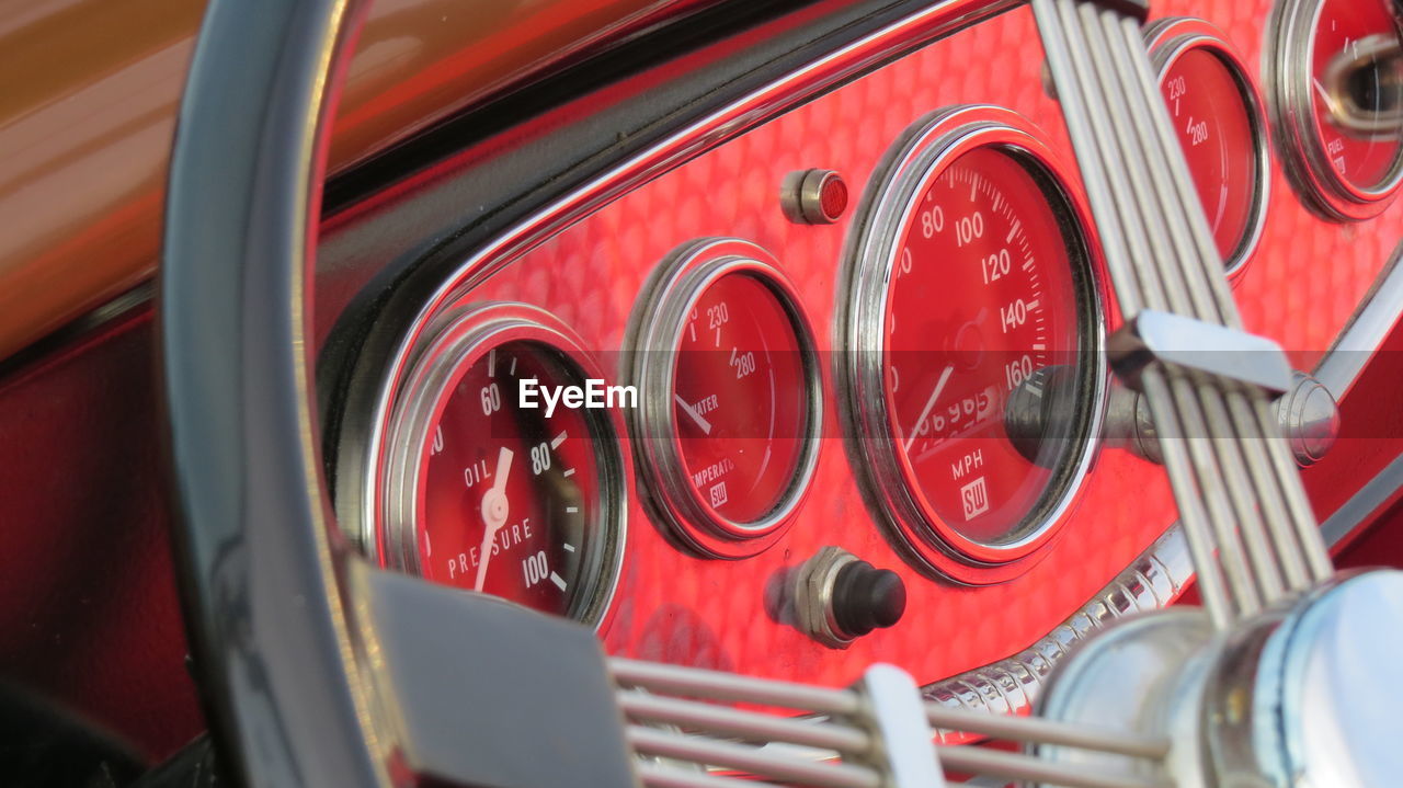 Close-up of vintage car