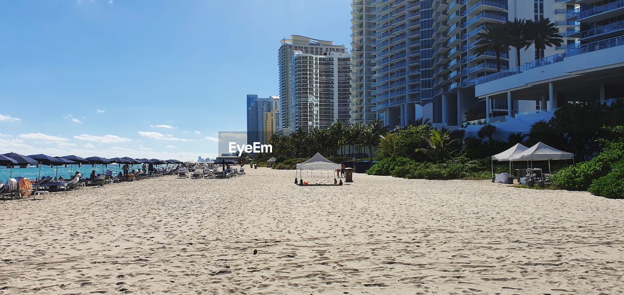 VIEW OF BEACH AGAINST BUILDINGS