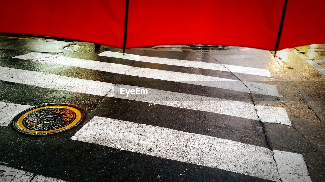 Manholes on road