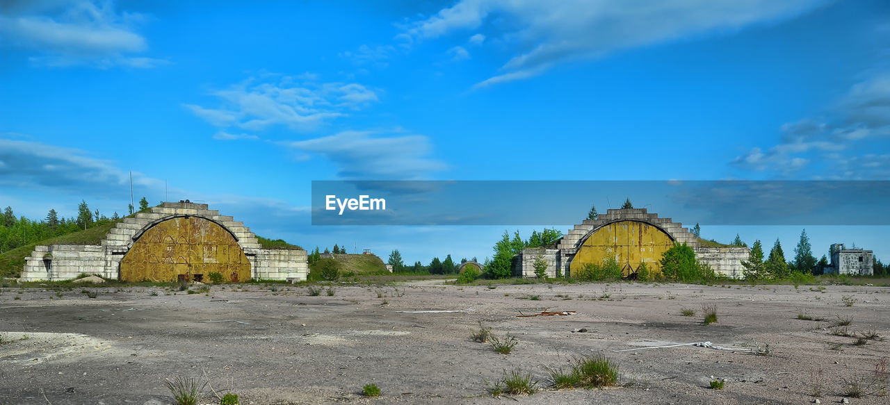 PANORAMIC VIEW OF TEMPLE BUILDING AGAINST SKY