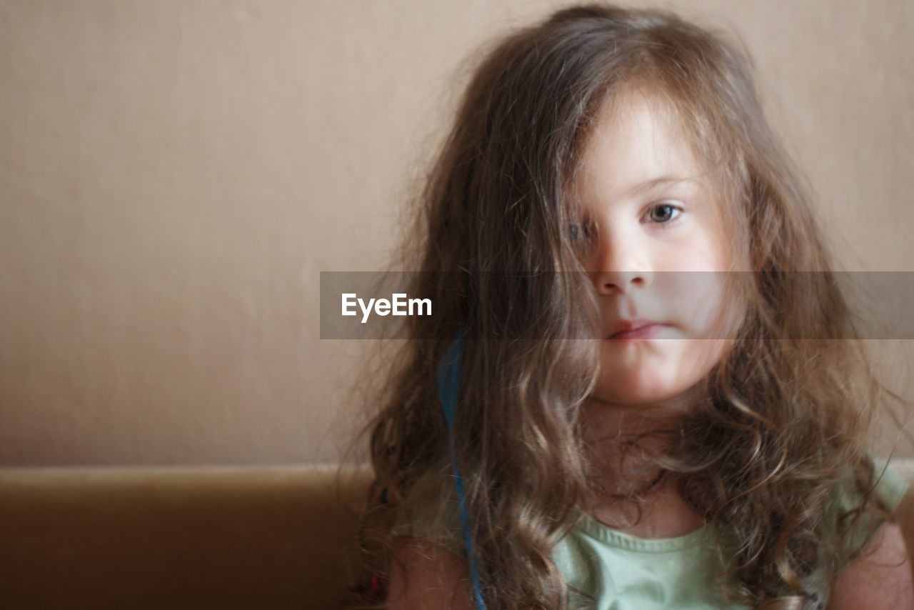 PORTRAIT OF CUTE GIRL WITH HAIR