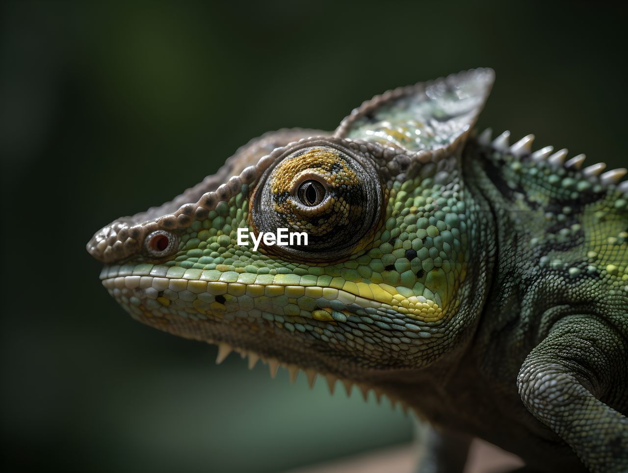 close-up of iguana on field