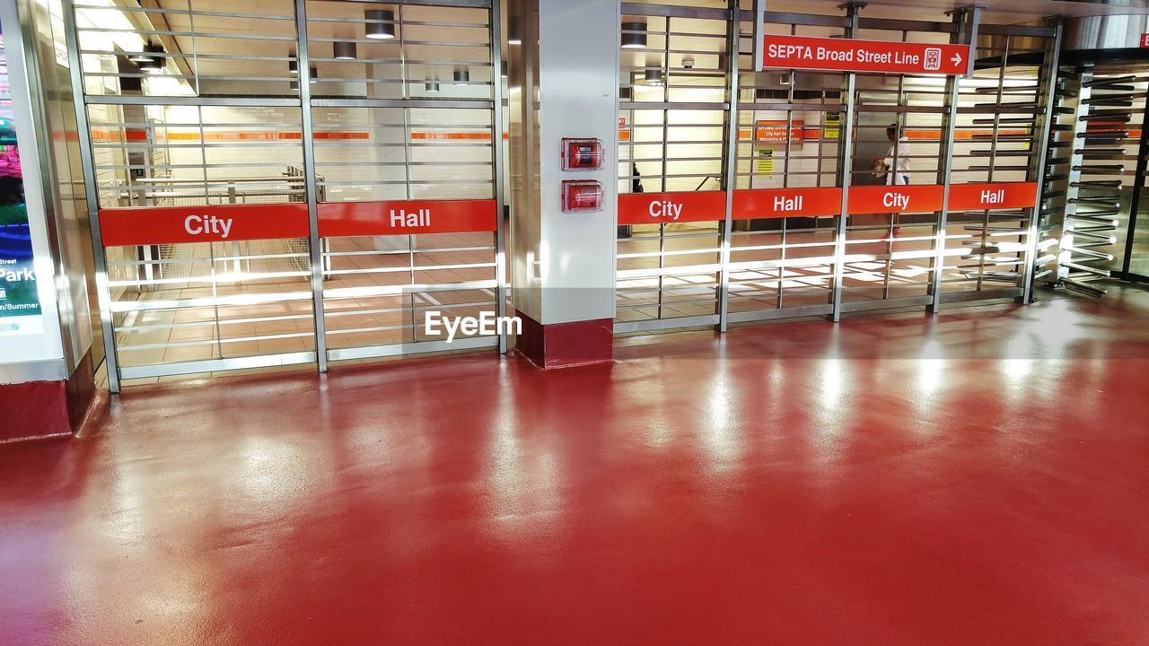 Interior of subway station