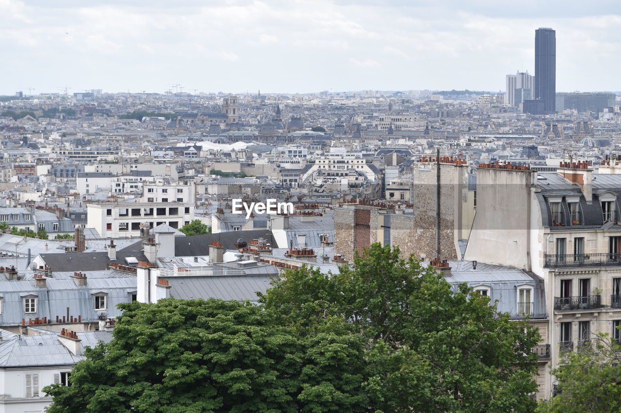 Aerial view of buildings in city