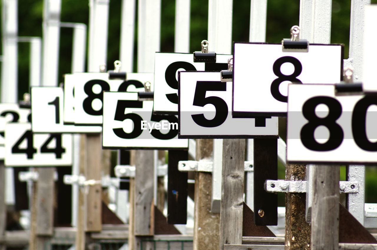 CLOSE-UP OF INFORMATION SIGN