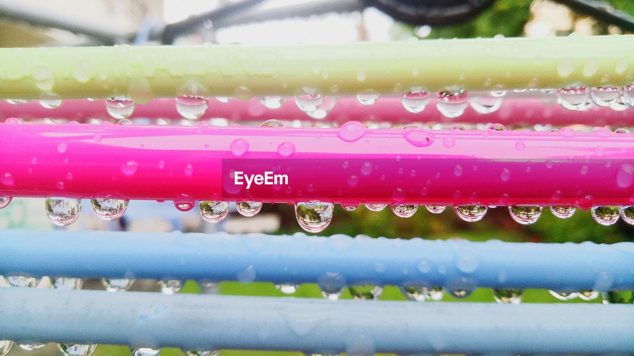 CLOSE-UP OF WATER DROPS ON WINDSHIELD