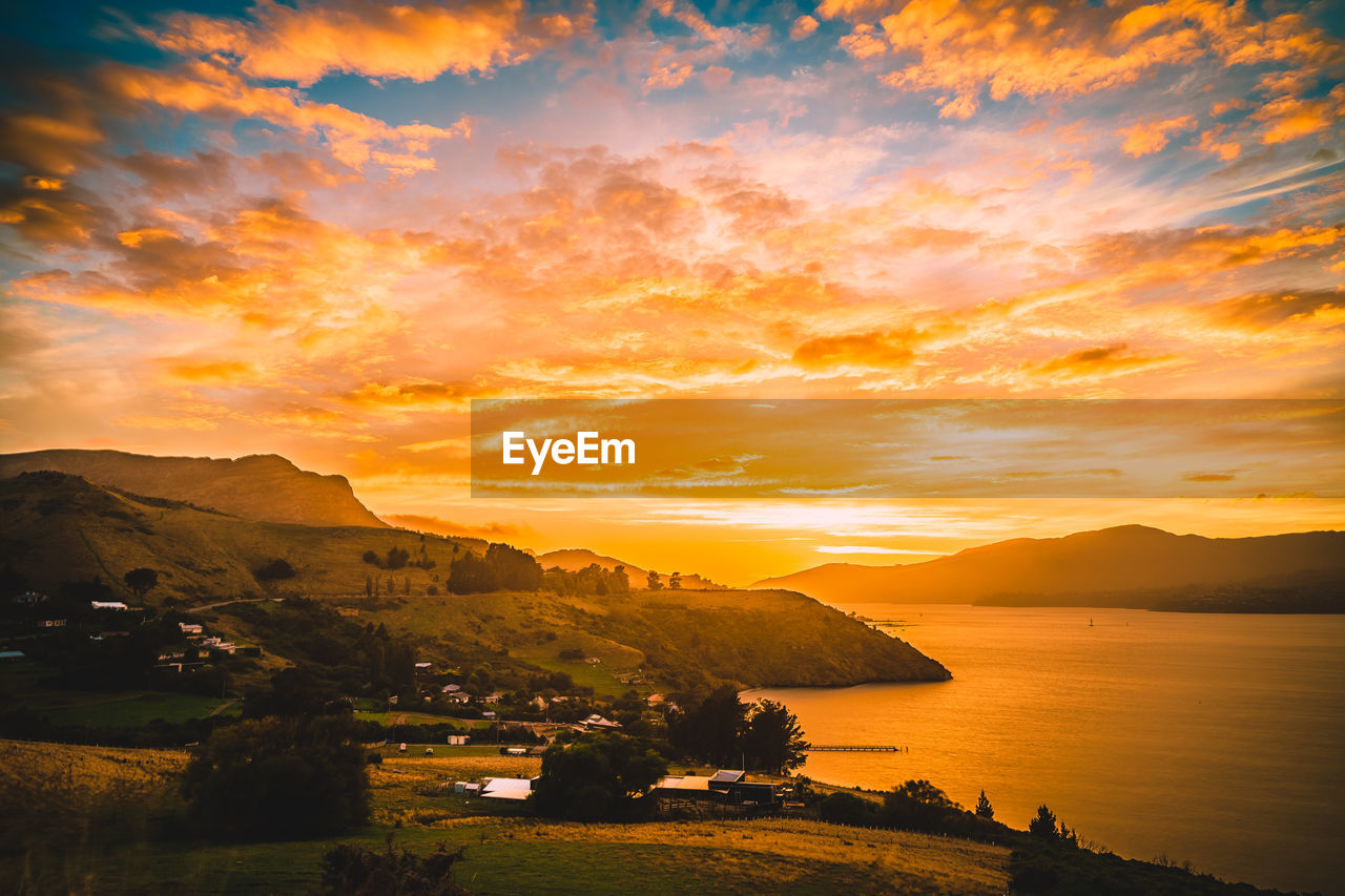 SCENIC VIEW OF SEA DURING SUNSET