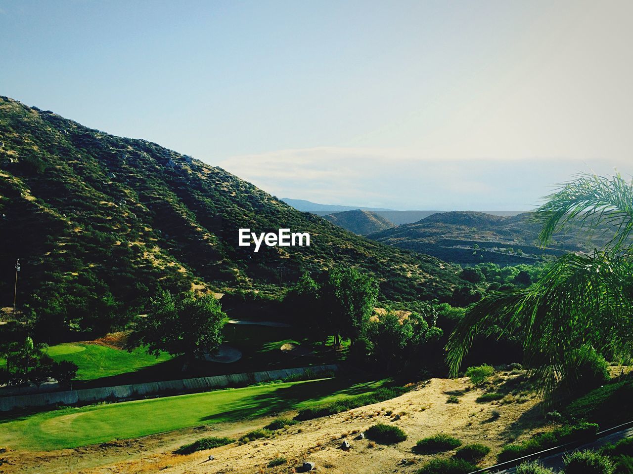 Landscape with mountain range