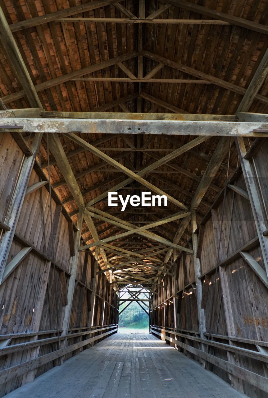 Interior of empty bridge