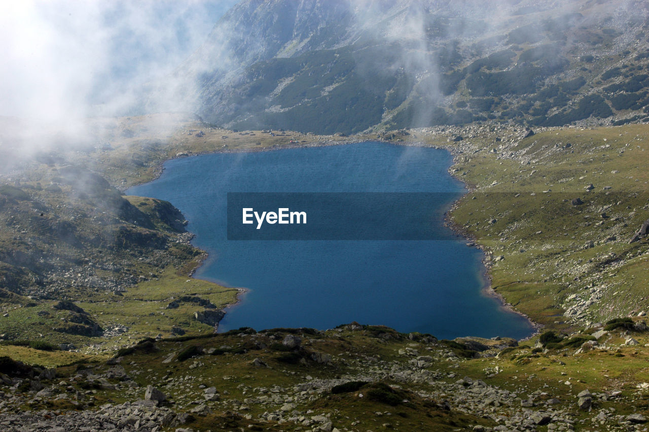 Bucura glacial lake, retezat mountains, romania. alpine landscape in southern carpathians
