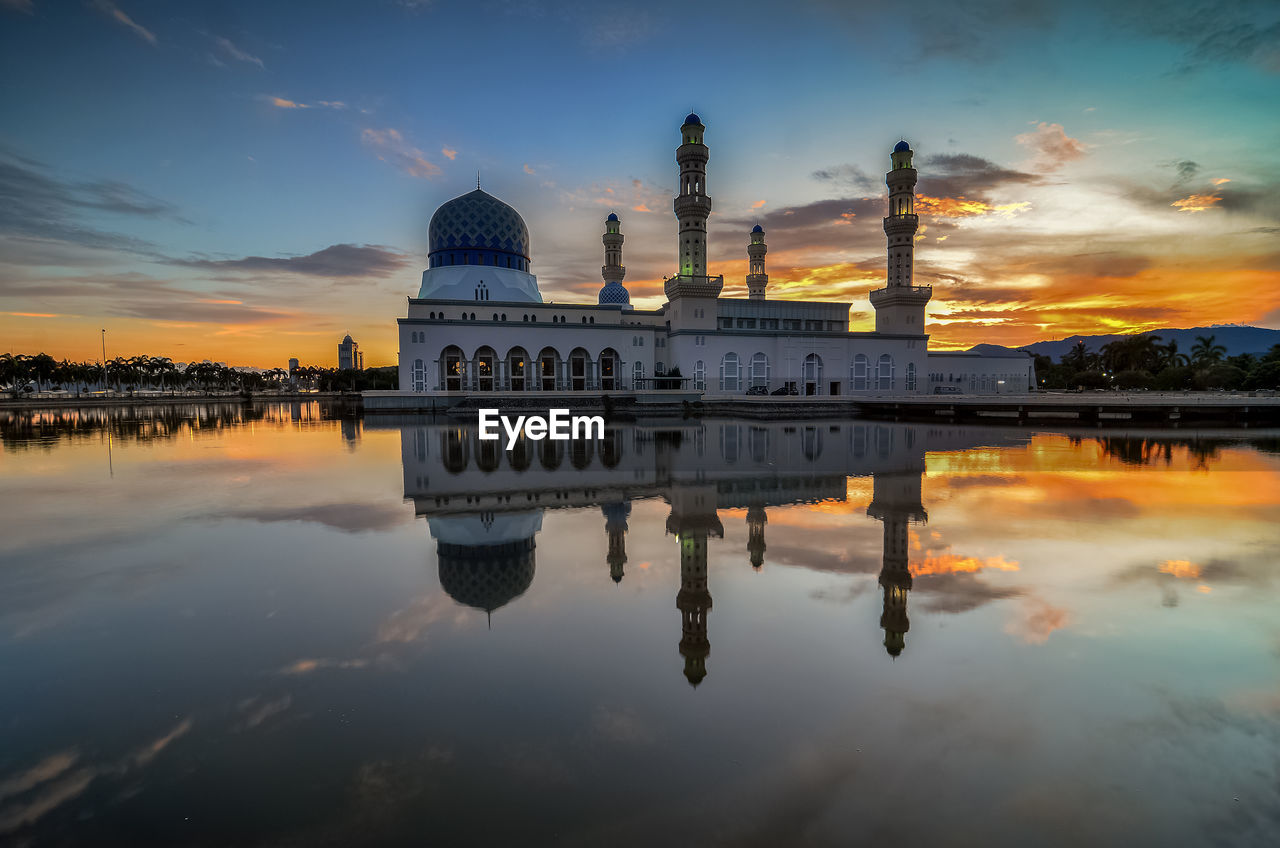 REFLECTION OF MOSQUE IN WATER
