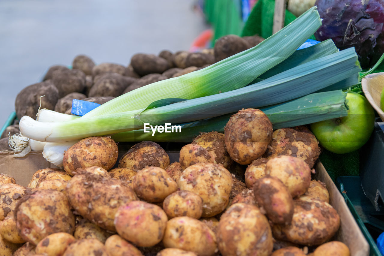 Close-up of vegetables for sale in market