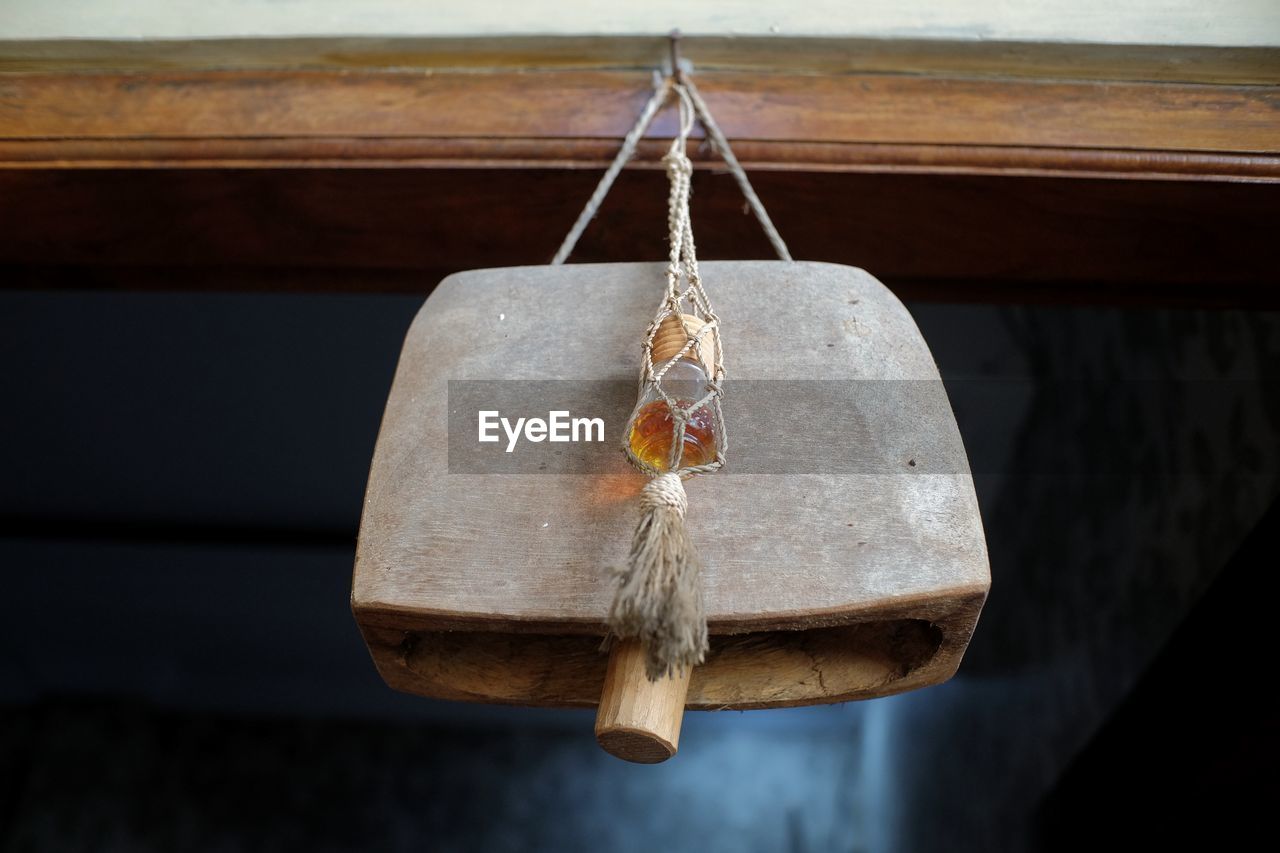 Cow's necklaces hangers made from wood functioned as decorations as well as antique house bells