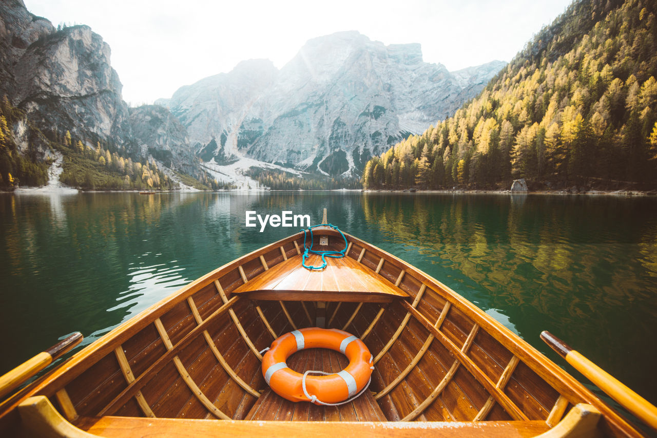 Scenic view of lake and mountains