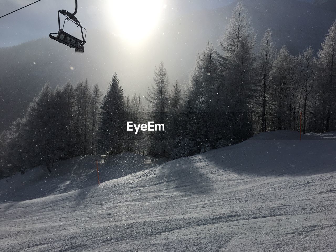 Snow covered mountain against sky