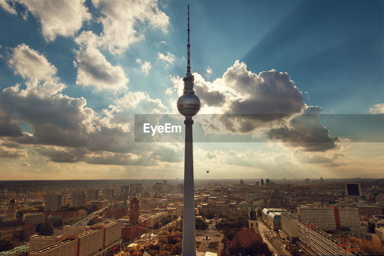 High angle view of berliner fernsehturm