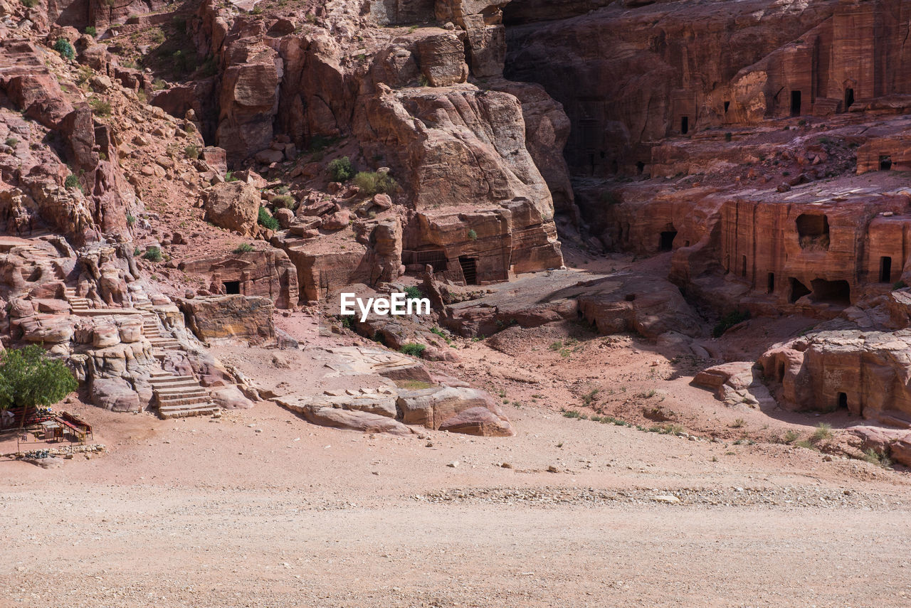 VIEW OF ROCK FORMATIONS IN A CANYON