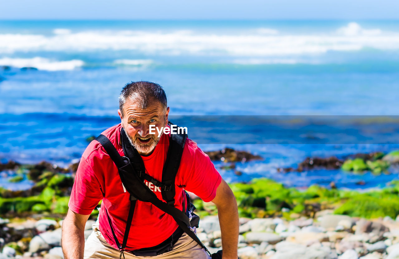 Full length of man on beach