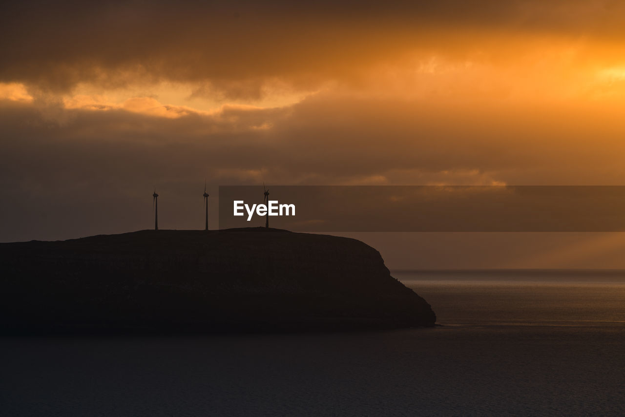 SCENIC VIEW OF SEA DURING SUNSET