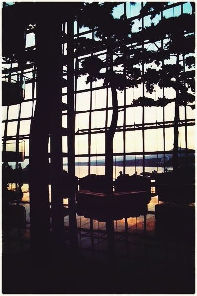 silhouette, indoors, window, chair, day, no people, architecture